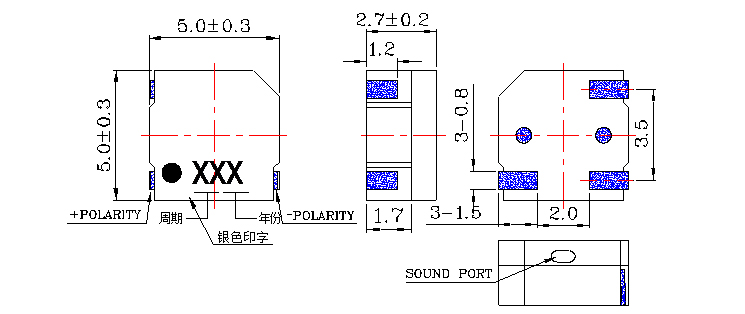 无源蜂鸣器SMD-050027H