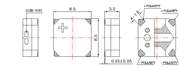 无源蜂鸣器SMD-085030H