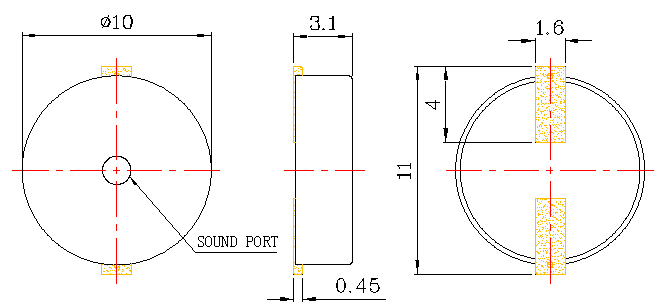 贴片蜂鸣器SMD-100030F